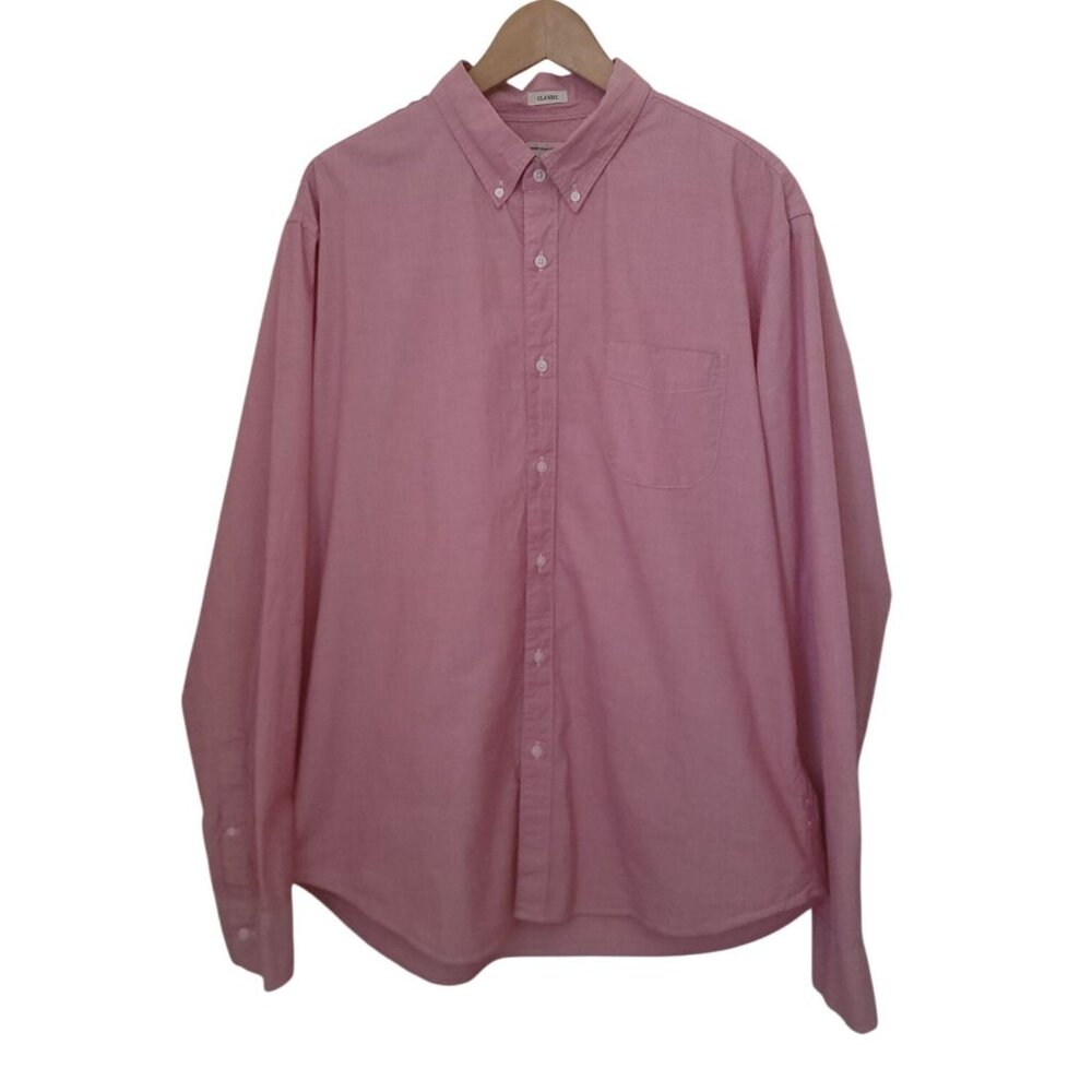 J. Crew Classic Pink Secret Wash Button Down Stretch Oxford Shirt Men's XL
